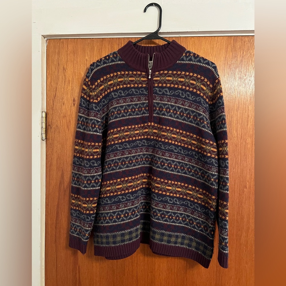Vintage Rena Rowan for Saville Quarter ZIP Sweater